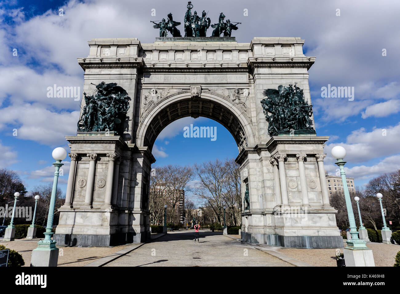I soldati e marinai Memorial Arch, prospect park dal lato parco, Brooklyn New York Foto Stock