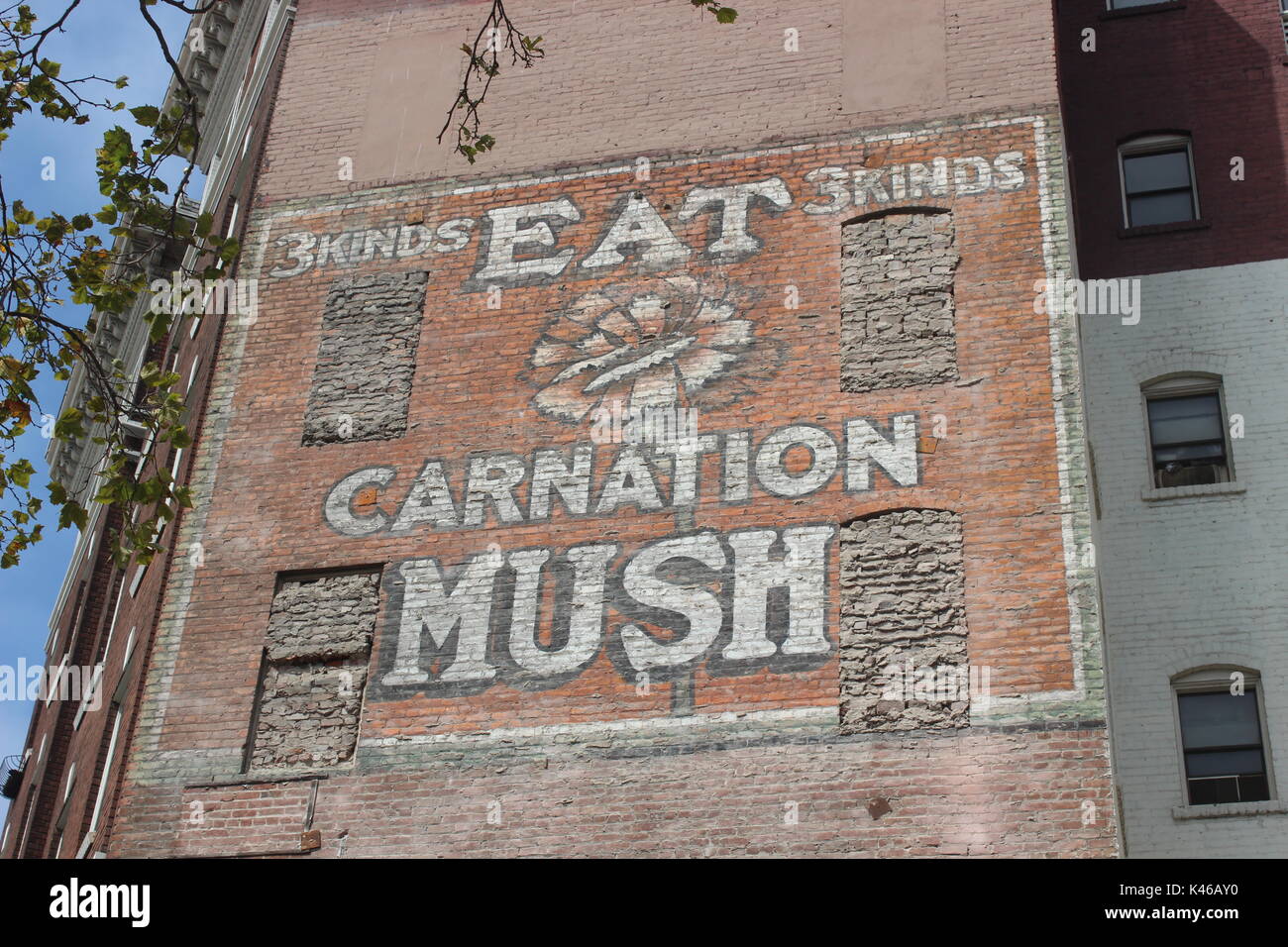 Poltiglia di garofano Ghost segno, San Francisco, California Foto Stock