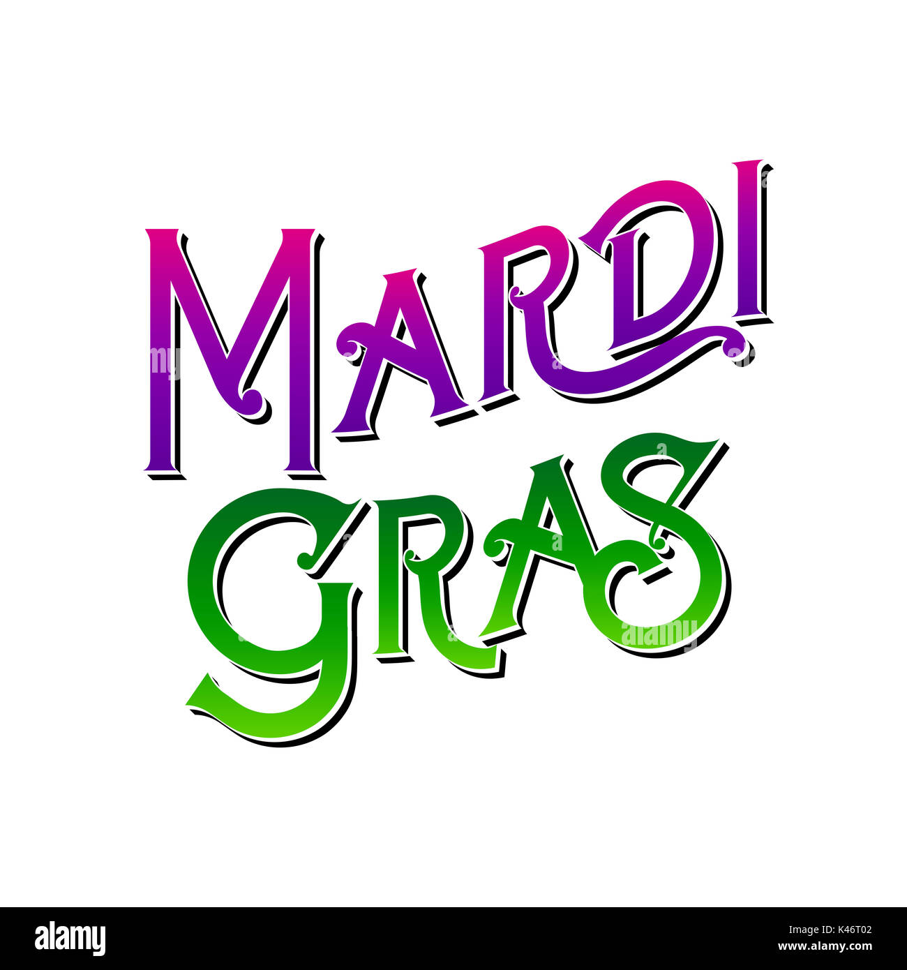 Mardi Gras Maquerade Word Art Collection Foto Stock