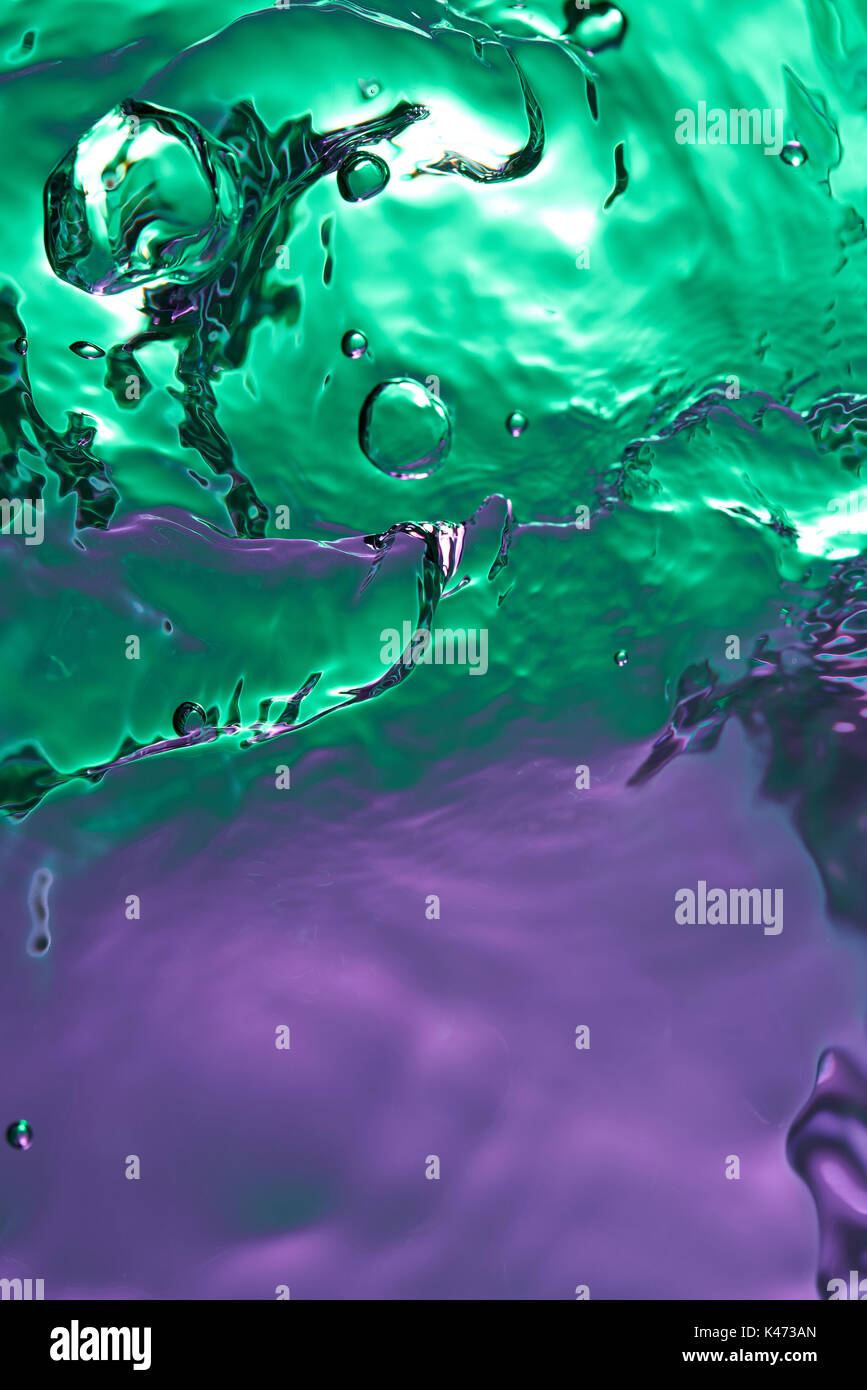 Abstract verde acqua splash. Acqua colorata di pattern di sfondo Foto Stock