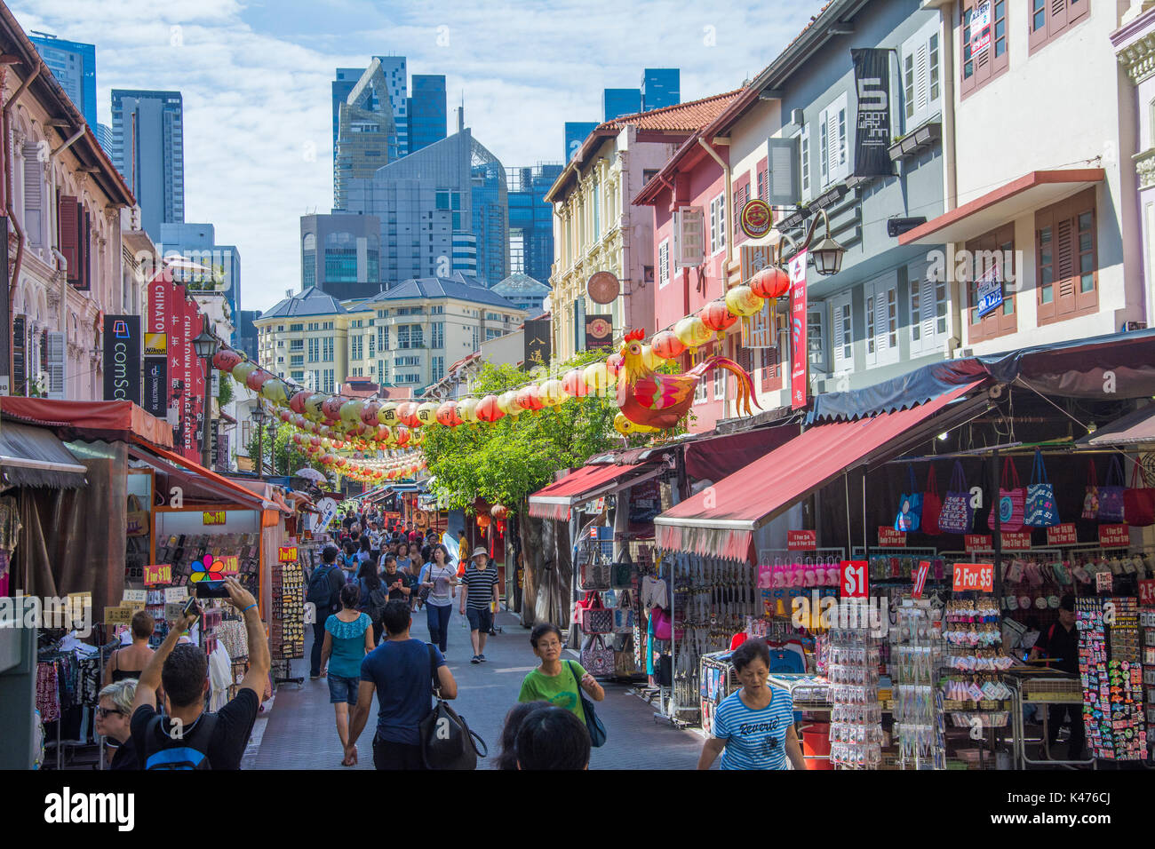 Pagoda Street, Chinatown, Singapore Foto Stock