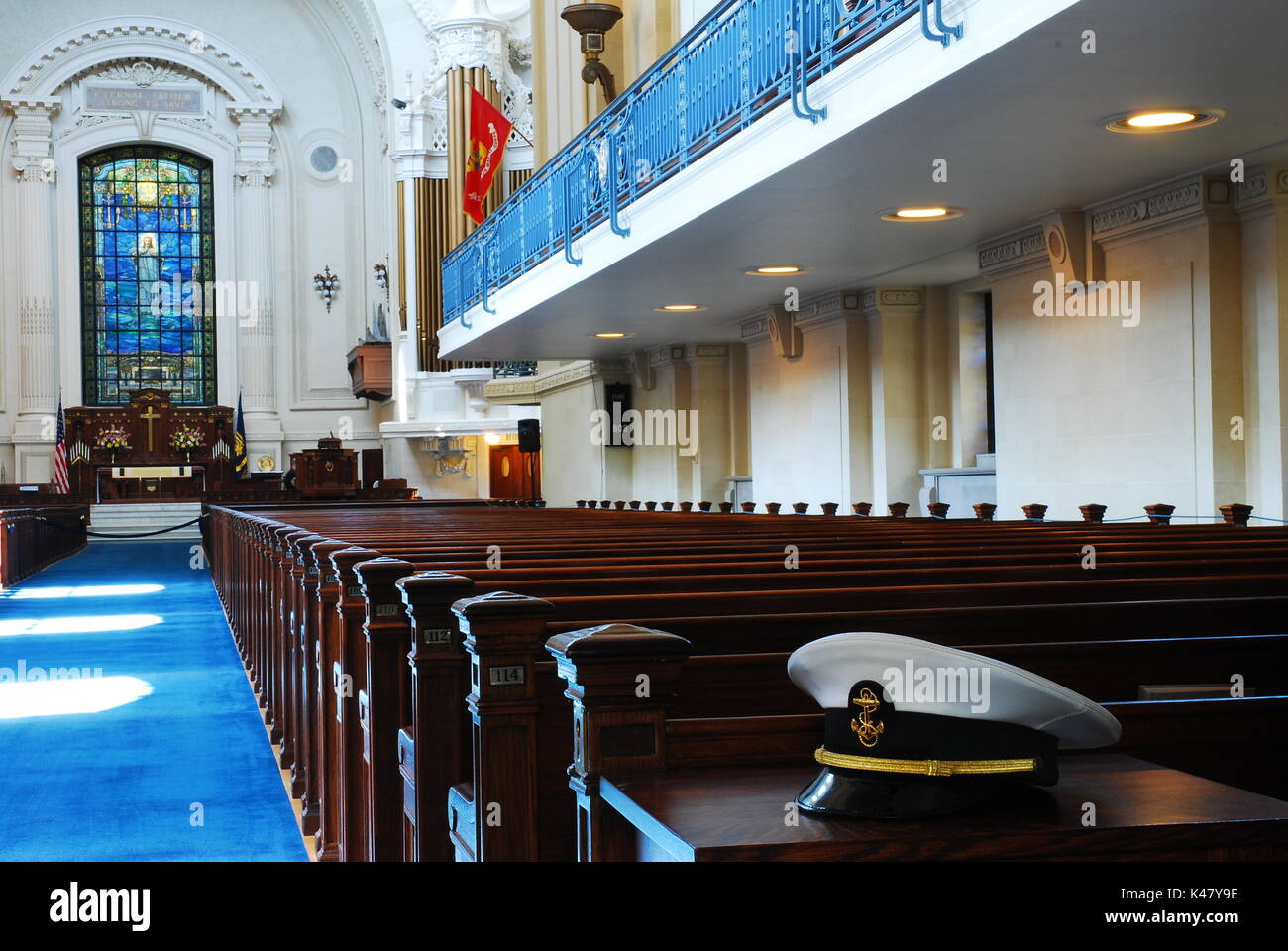 Cadet la cappella, Accademia Navale degli Stati Uniti, Annapolis Foto Stock