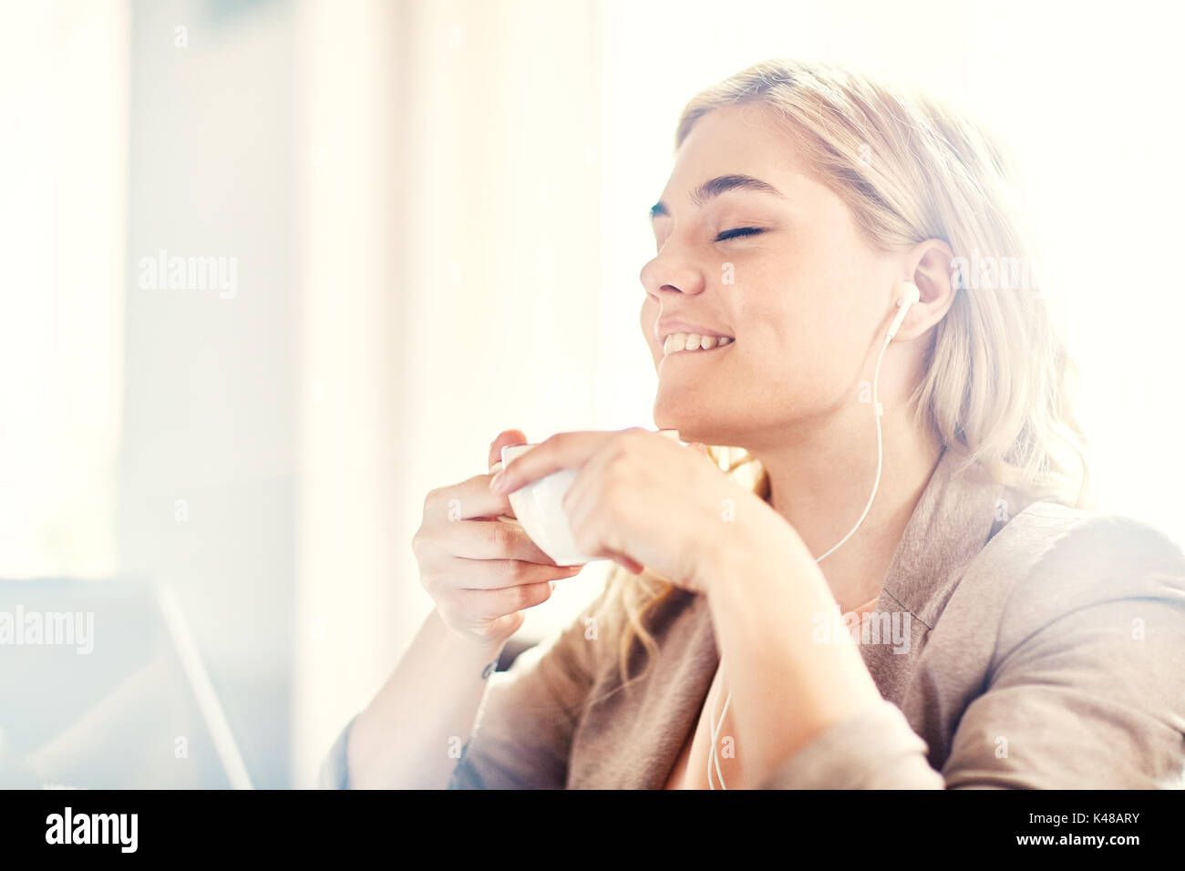 Godendo di bella giornata Foto Stock