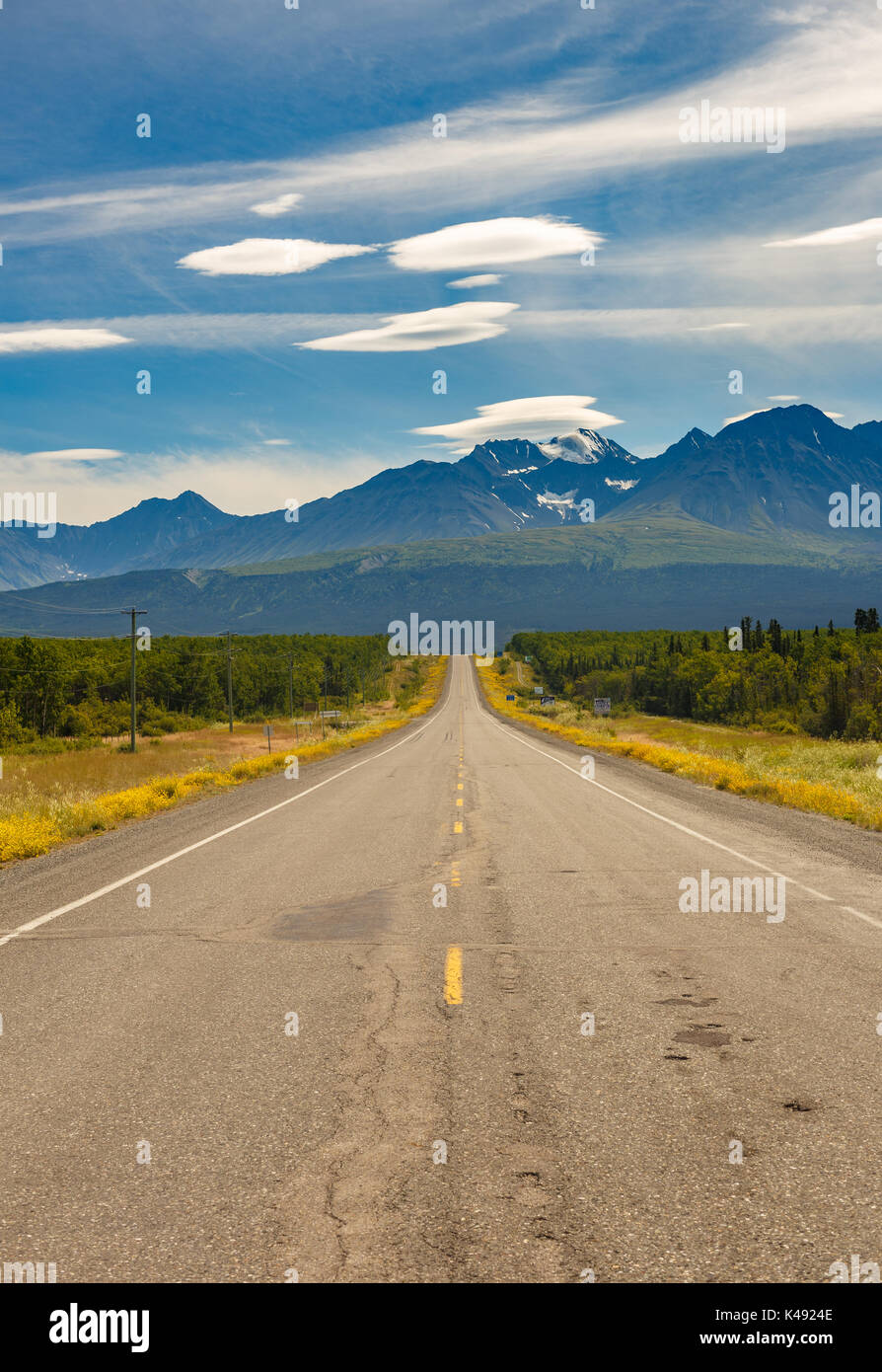 Alaska Highway, Alcan, Yukon Territory, Canada Foto Stock