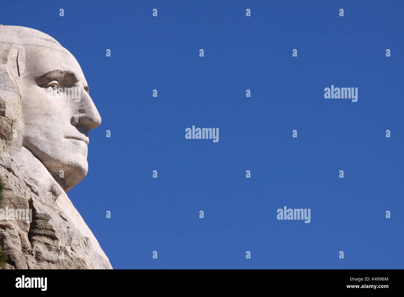Volto di George Washington sul Monte Rushmore, sout dakota Foto Stock