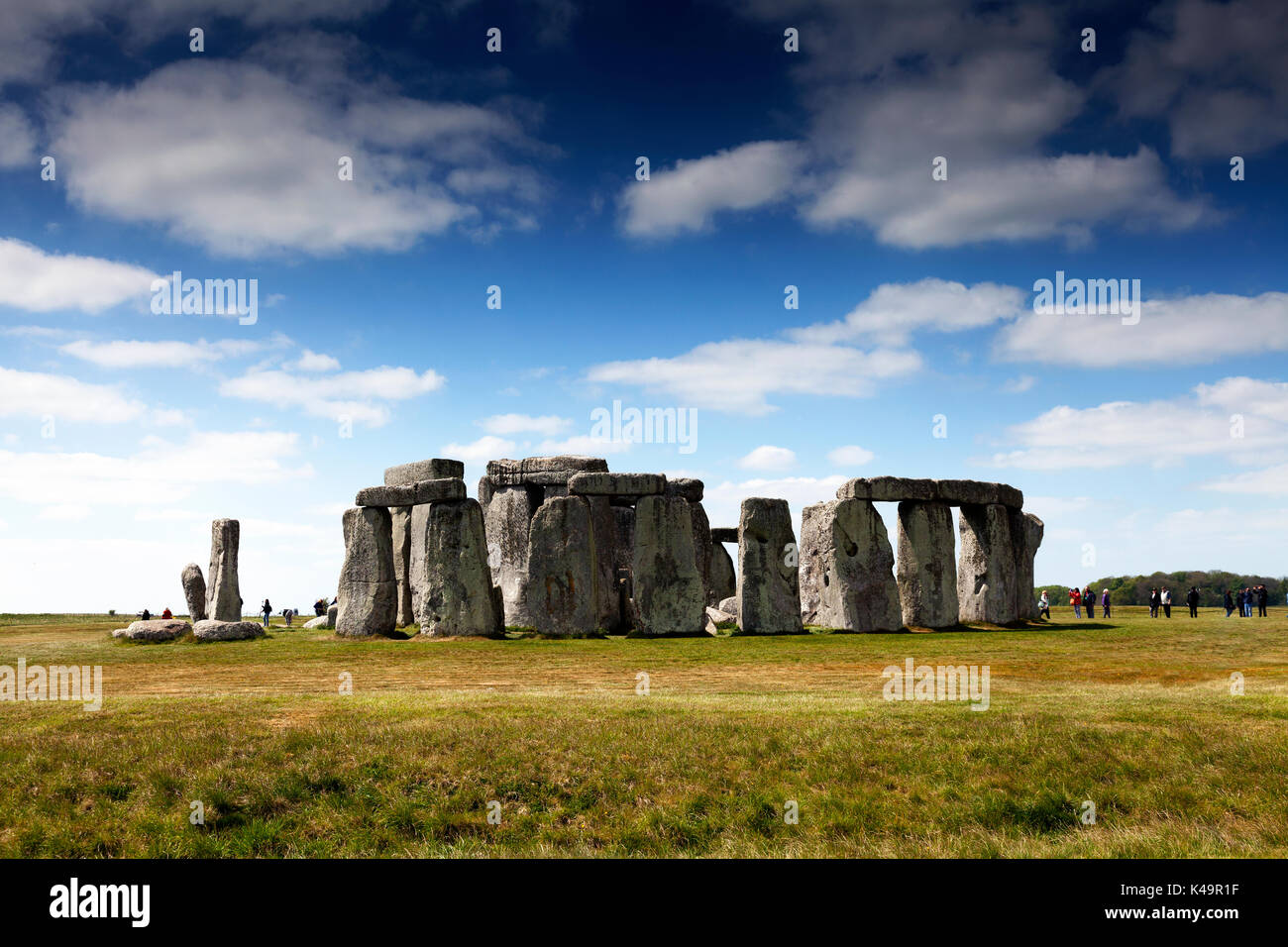 Stonehenge, Amesbury nel Wiltshire, Grossbritannien Foto Stock