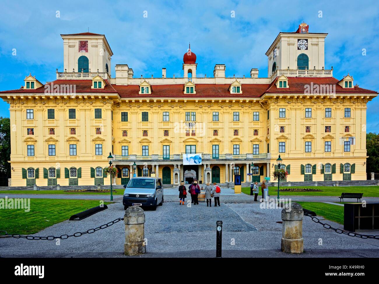 Il Palazzo Esterhazy è ora considerato uno dei punti di riferimento di Eisenstadt. Foto Stock