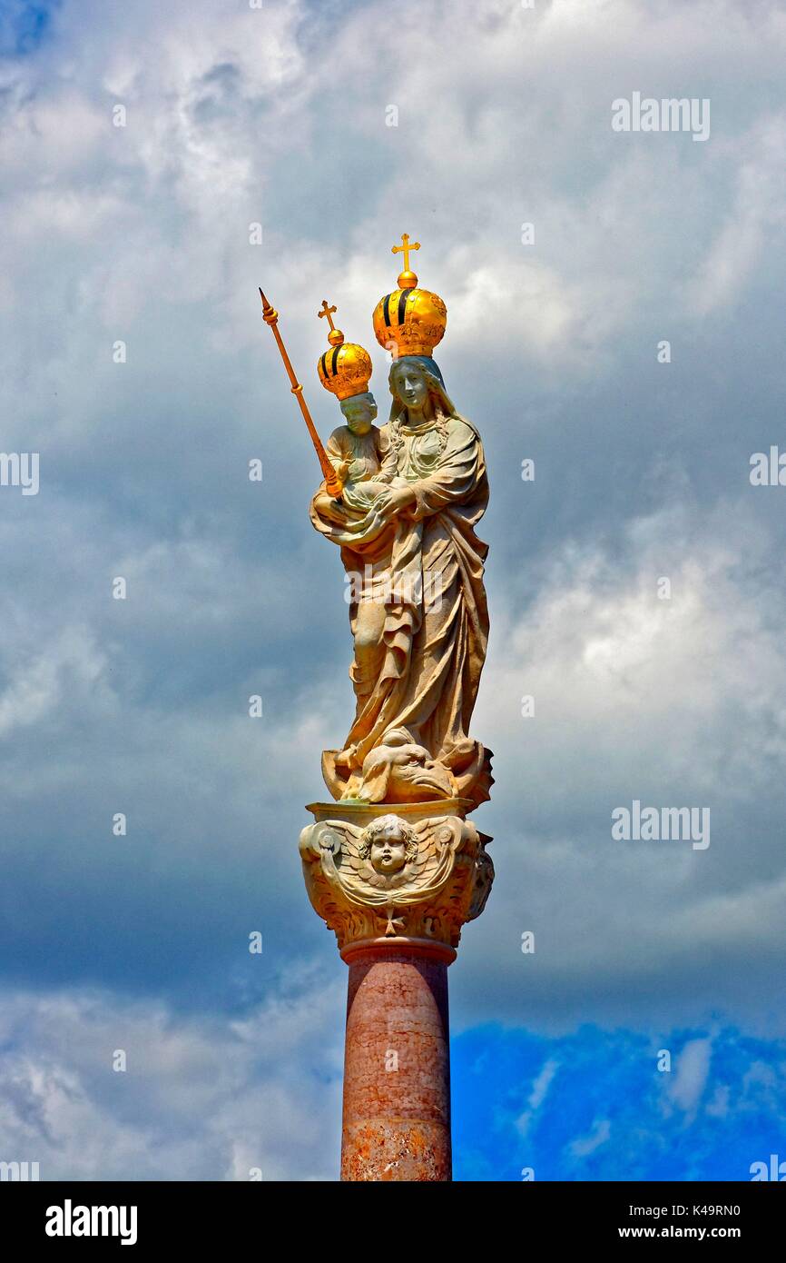 Colonna Mary S in Gyor Foto Stock
