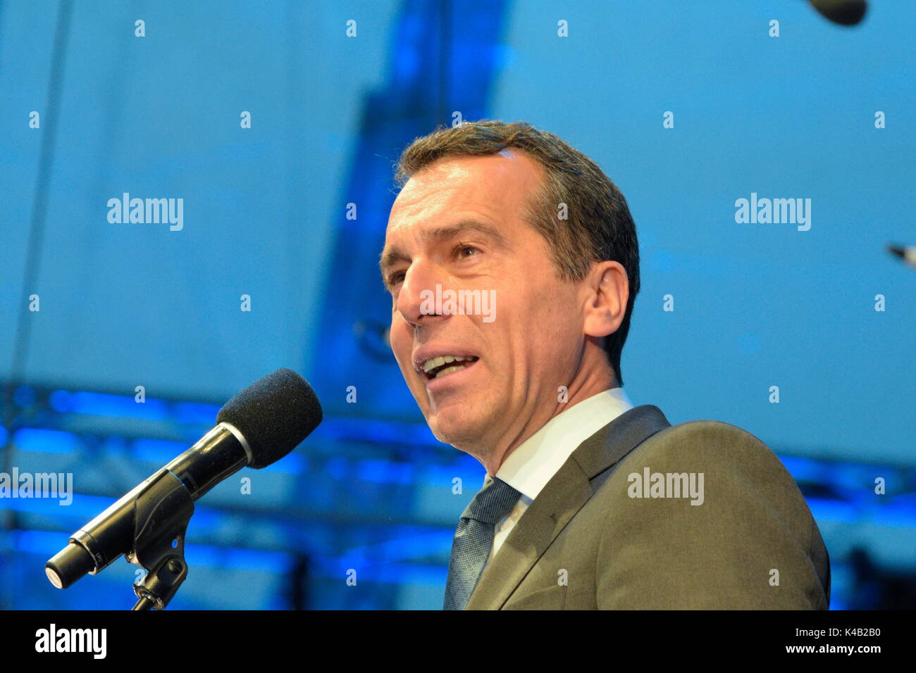 Il Cancelliere federale Christian Kern, Austria Foto Stock