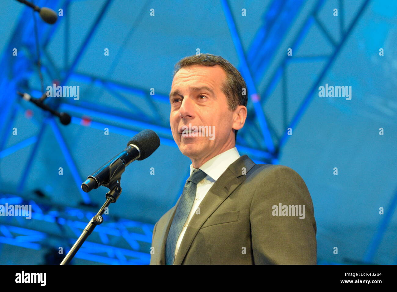 Il Cancelliere federale Christian Kern, Austria Foto Stock