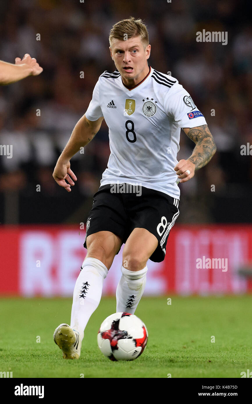 Toni Kroos (Deutschland). GES/ Fussball/ WM Qualifikation: Deutschland - Norwegen, 04.09.2017 Calcio: WC qualifica: vs Germania Norvegia, Stoccarda, 4 settembre, 2017 | Verwendung weltweit Foto Stock