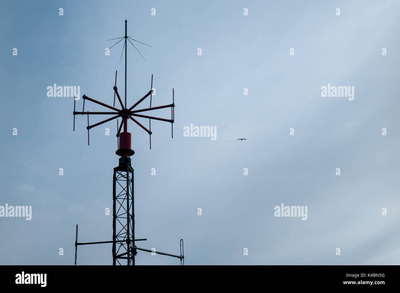 Comunicazione arial pronti per la trasmissione Foto Stock