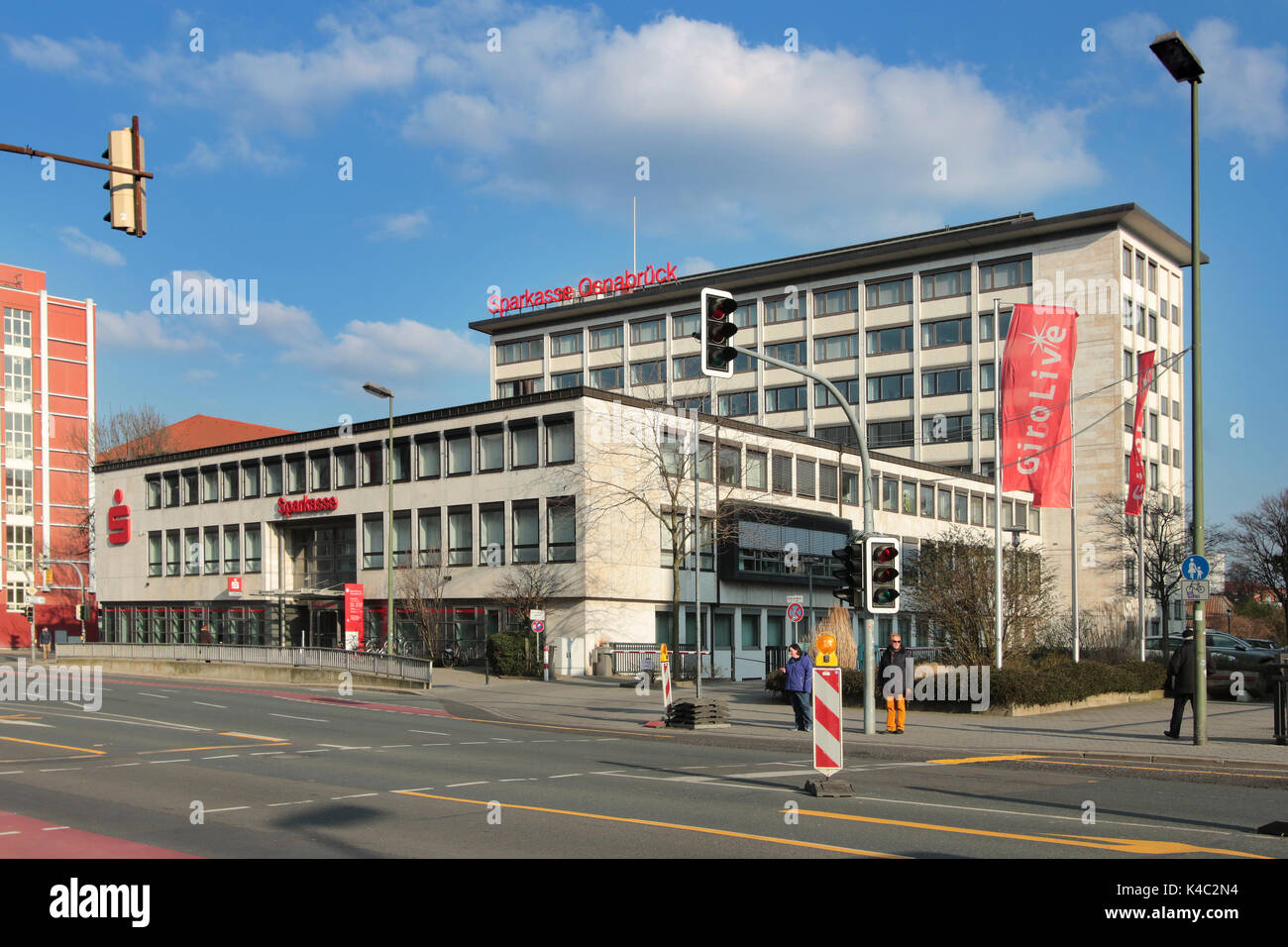 Sede centrale di Sparkasse a Osnabrueck Foto Stock