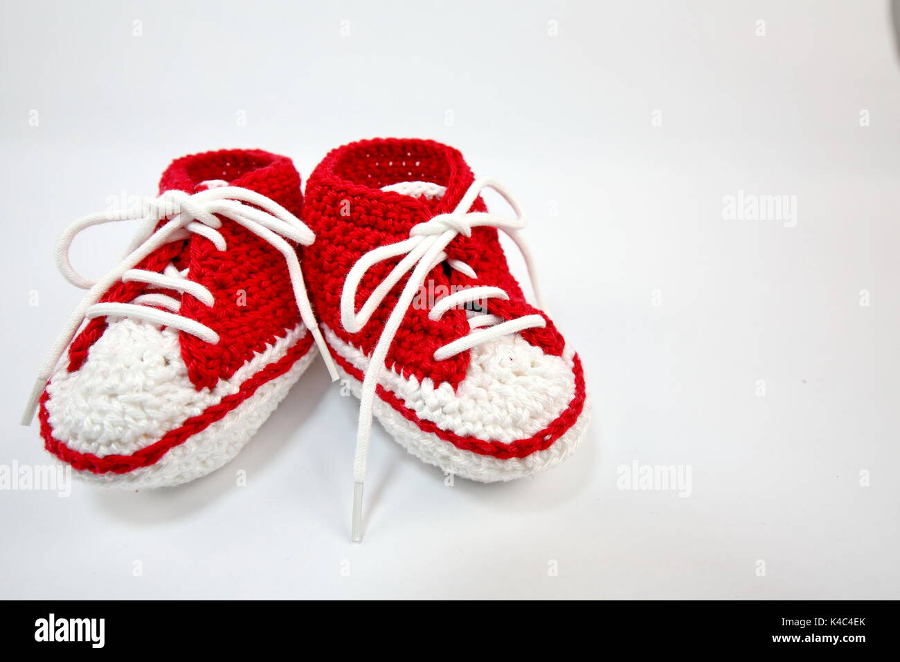 Bambino scarpe a crochet Foto Stock