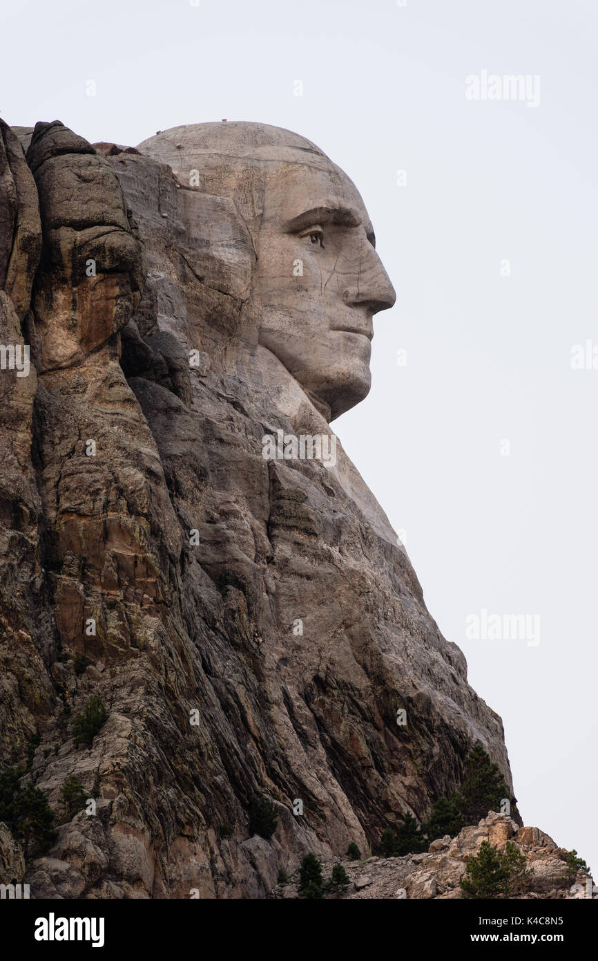Punto di riferimento nazionale rock carving Monte Rushmore nel Sud Dakota Black Hills Foto Stock