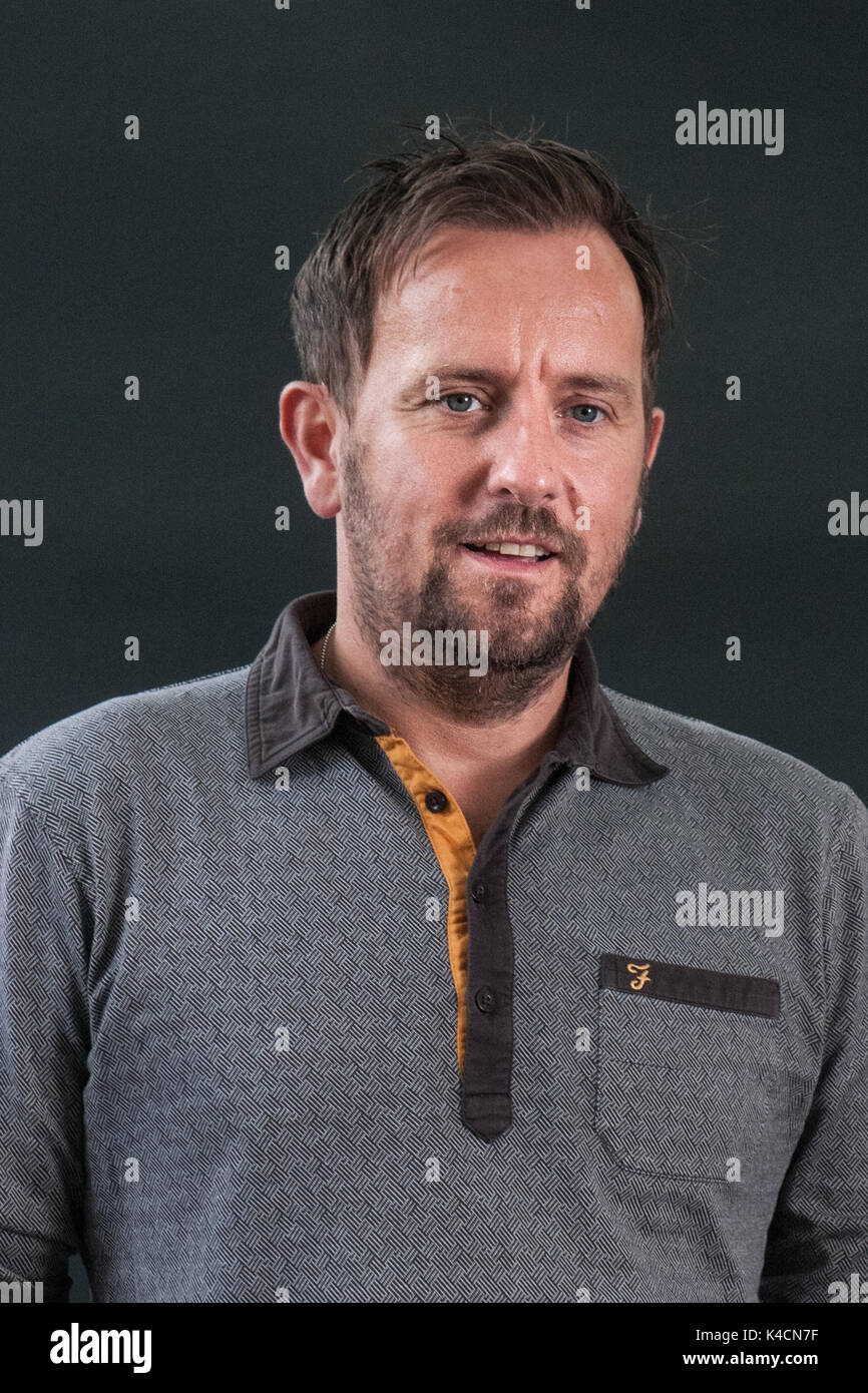 Scrittore Chris Leslie assiste un photocall durante l'Edinburgh International Book Festival il 12 agosto 2017 a Edimburgo, Scozia. Foto Stock