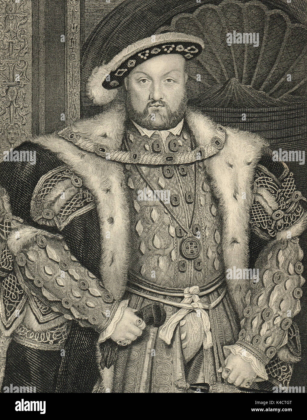 Il re Enrico VIII d'Inghilterra, 1491-1547, regnò 1509-1547 Foto Stock