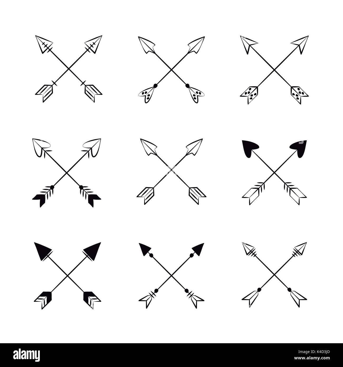 Fiocco decorativo frecce Illustrazione Vettoriale