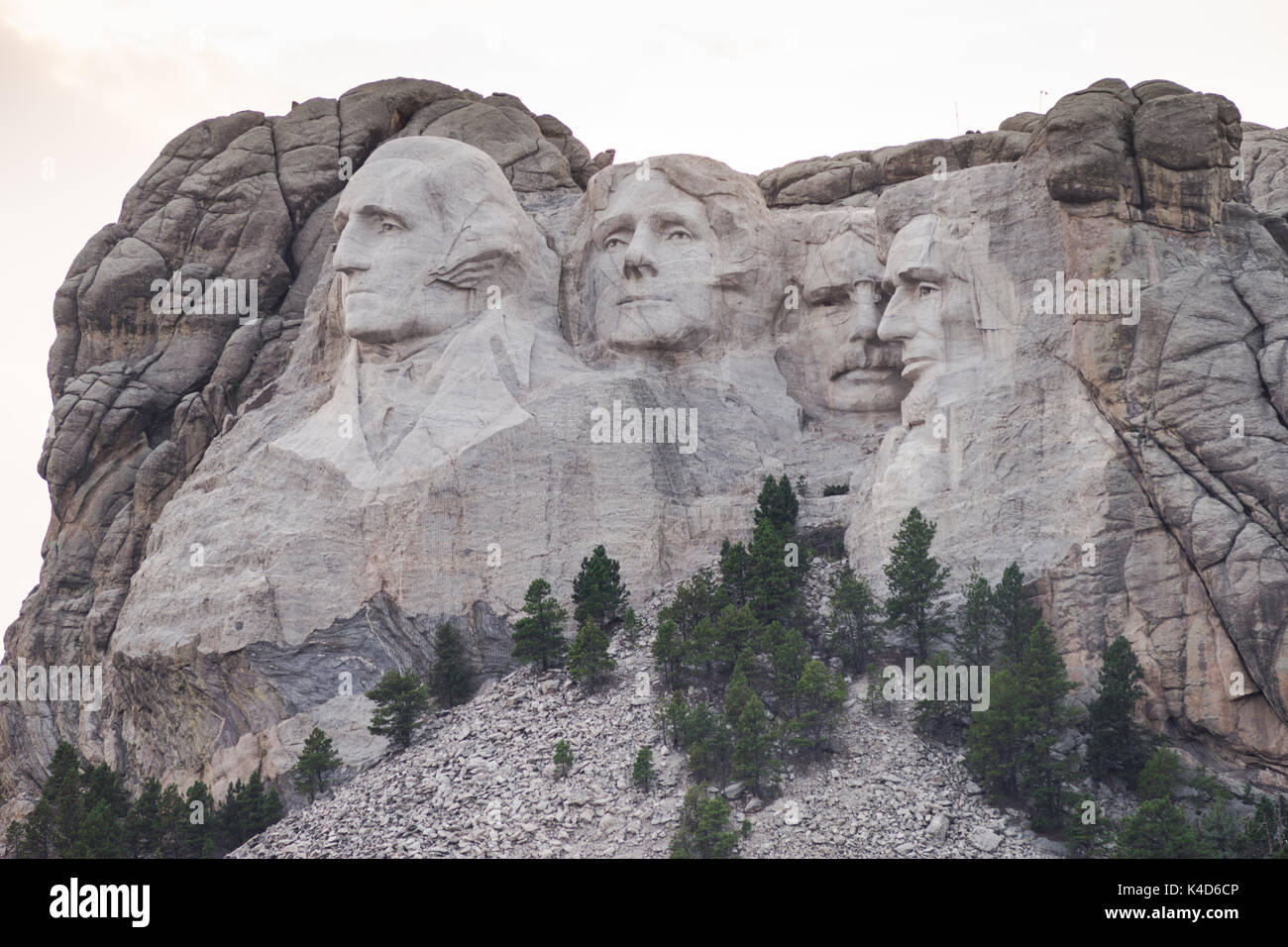 Punto di riferimento nazionale rock carving Monte Rushmore nel Sud Dakota Black Hills Foto Stock