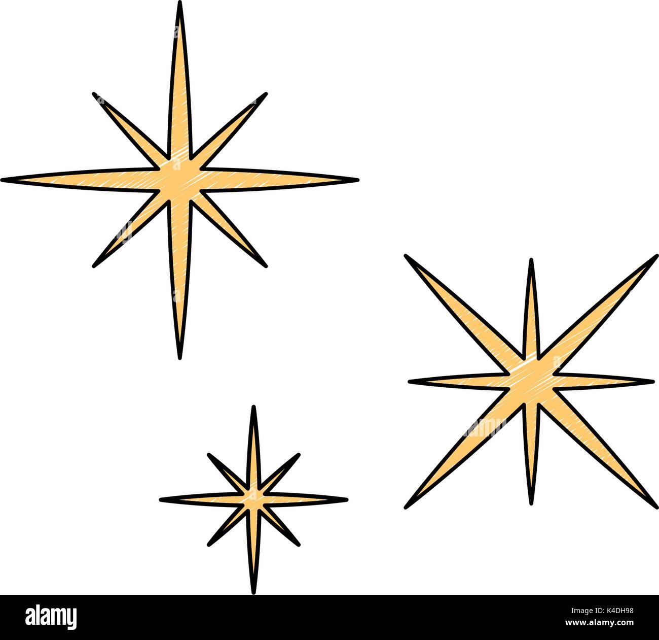 Cielo stellato scena icona illustrazione vettoriale design Illustrazione Vettoriale