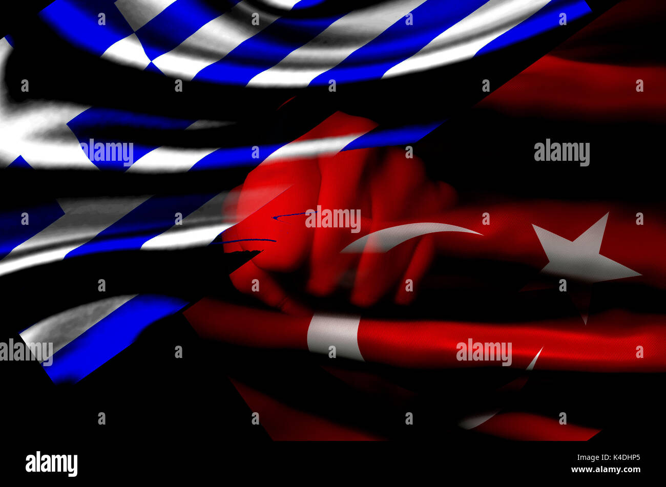 Tensione tra la Grecia e la Turchia Foto Stock