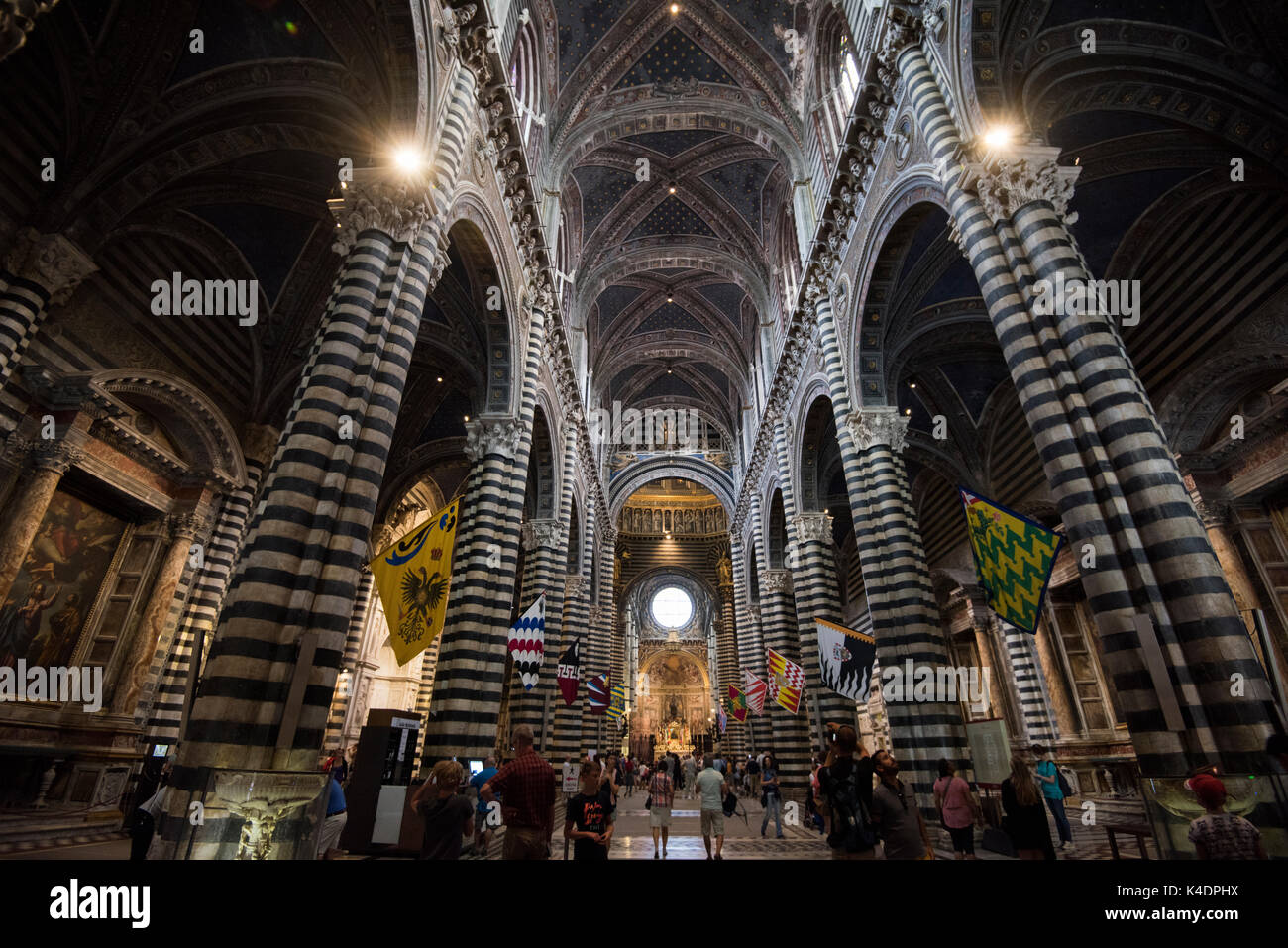 All'interno di Siena Catedral, Siena Toscana Italia Europa UE Foto Stock