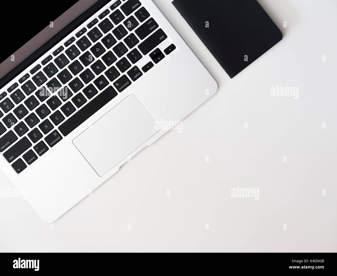 Notebook e sketchbook vista superiore Foto Stock