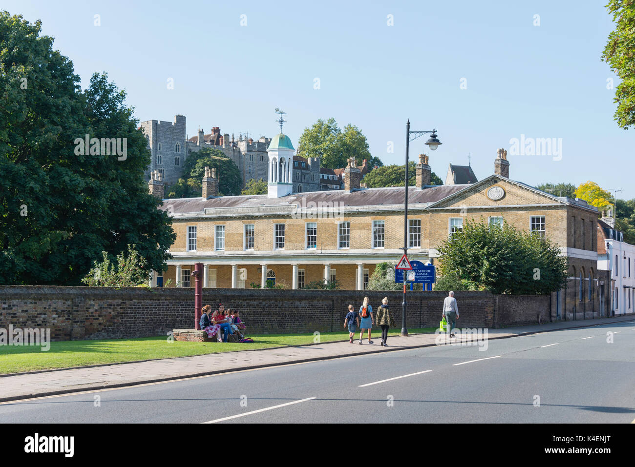 St George's School Il Castello di Windsor, Datchet Road, Windsor, Berkshire, Inghilterra, Regno Unito Foto Stock