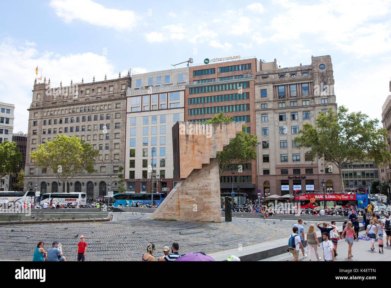 Barcellona la capitale e la più grande città della Catalogna, in Spagna, e del paese secondo più popoloso comune Foto Stock