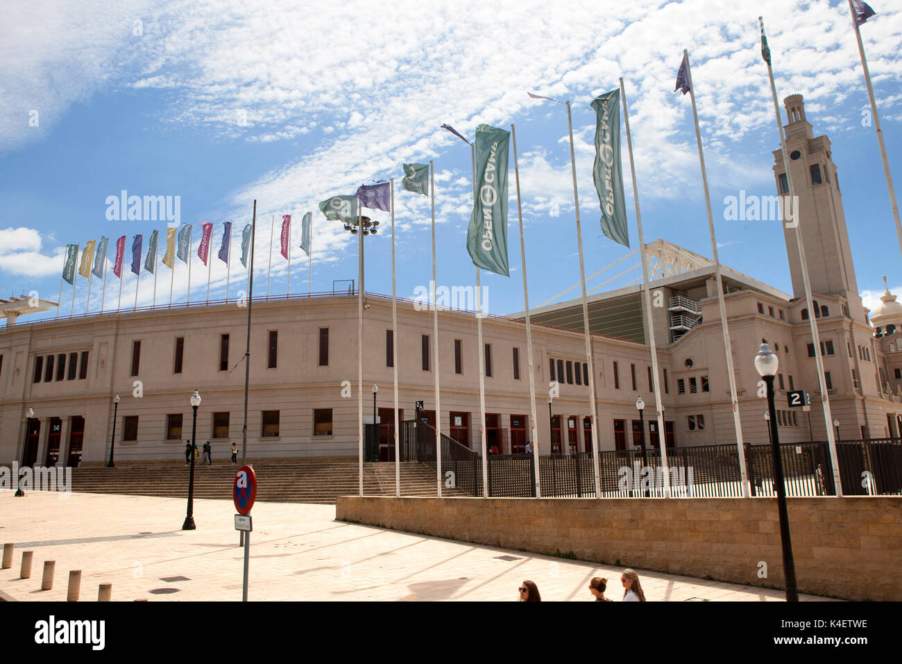 Estadi Olímpic Lluís Companys a Barcellona la capitale e la più grande città della Catalogna, in Spagna, e del paese secondo più popoloso comune Foto Stock