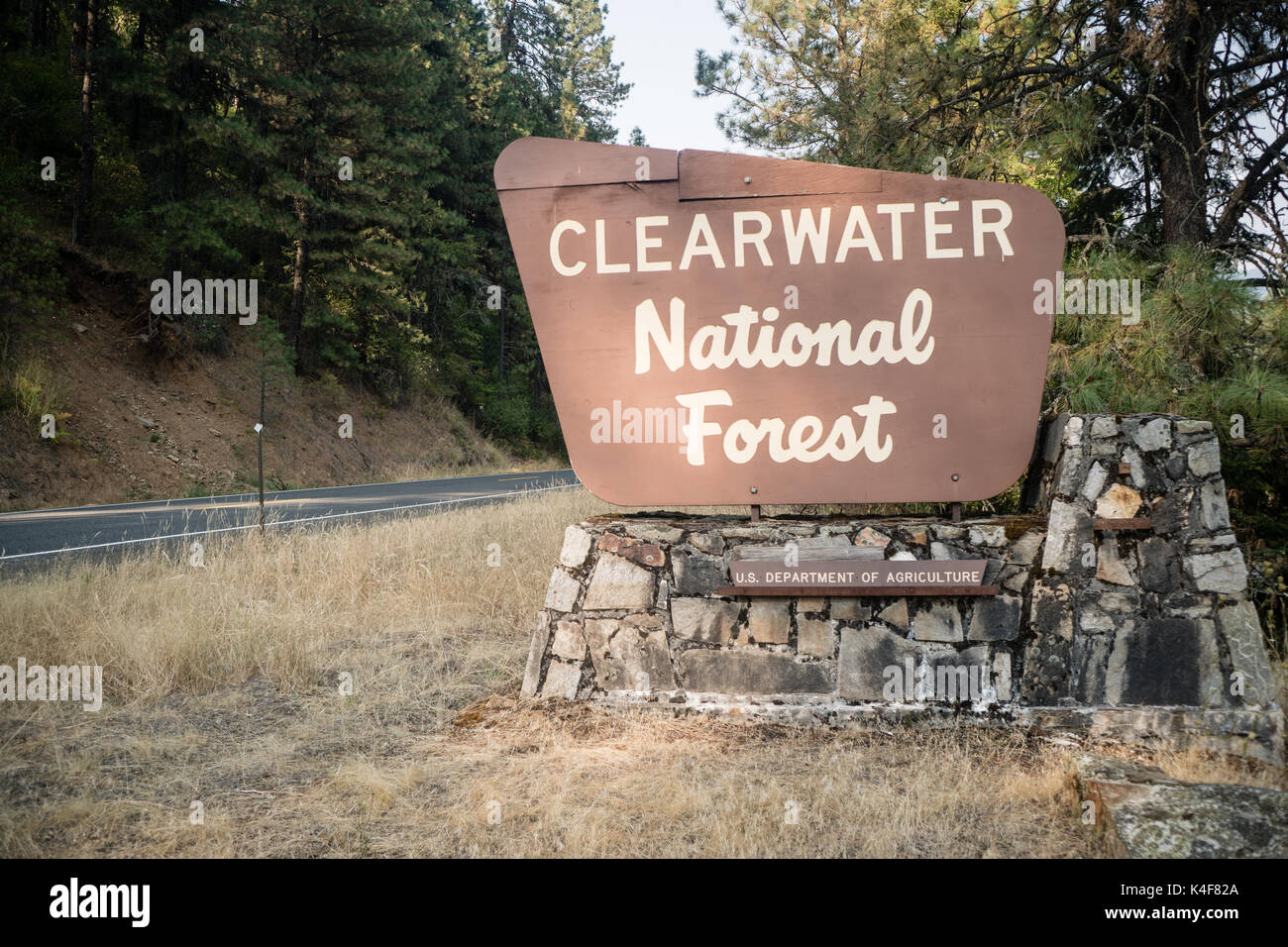 Spettatore entra la Clearwater National Forest Foto Stock