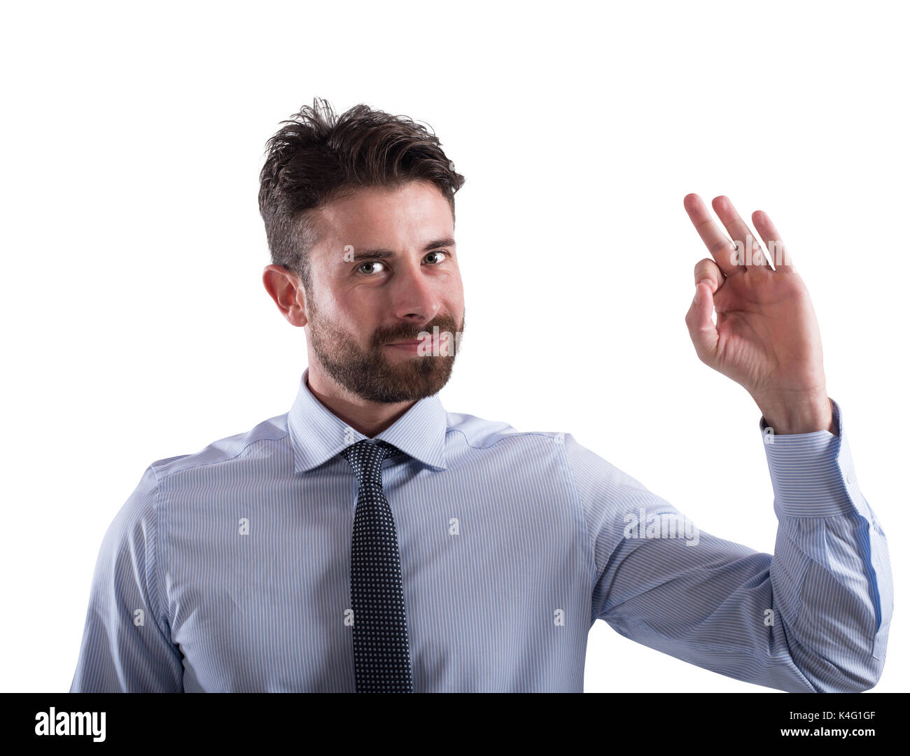 Imprenditore ha successo su questioni finanziarie Foto Stock