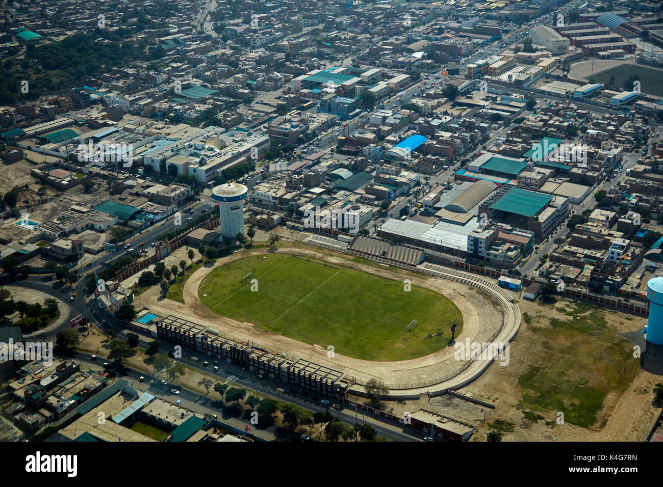 Stadio José Picasso Peratta, Ica, Perù, Sud America - aereo Foto Stock