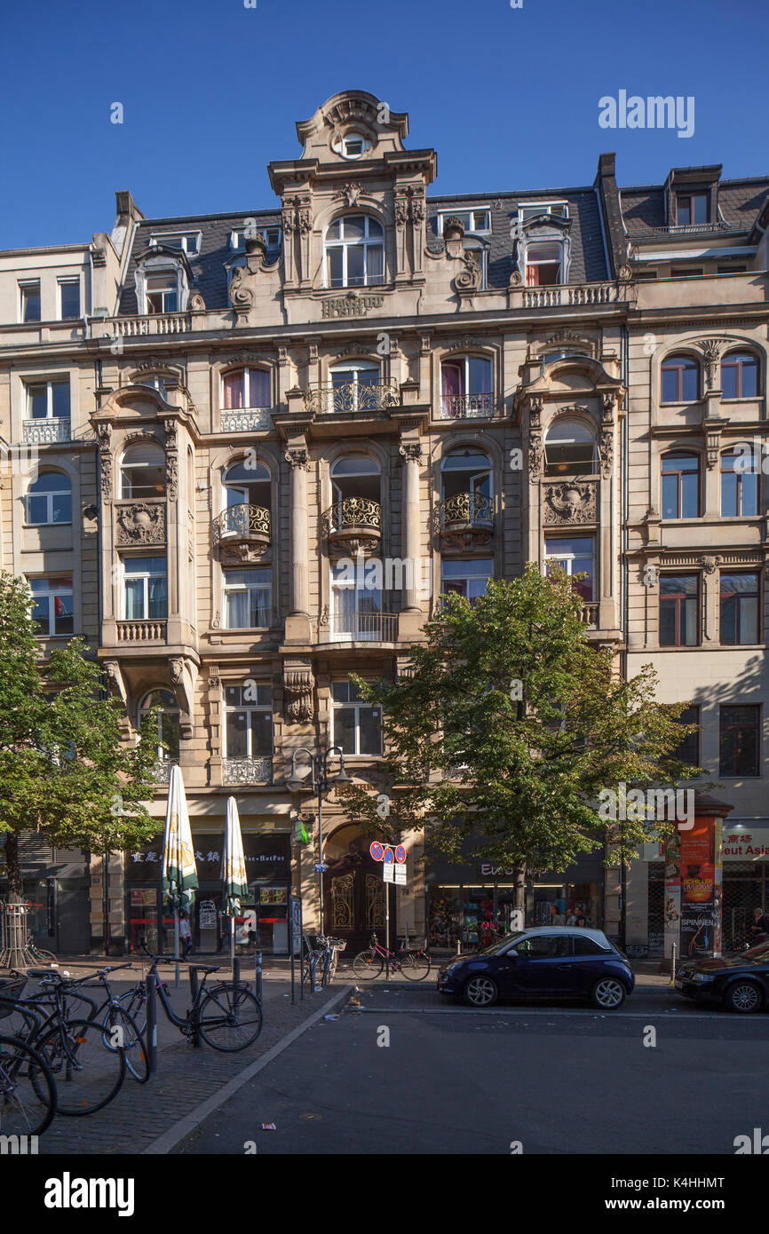 Gründerzeit-Architektur Frankfurt-Hostel in der Kaiserstrasse | DEU, Germania, Francoforte sul meno : Francoforte-Hos Foto Stock