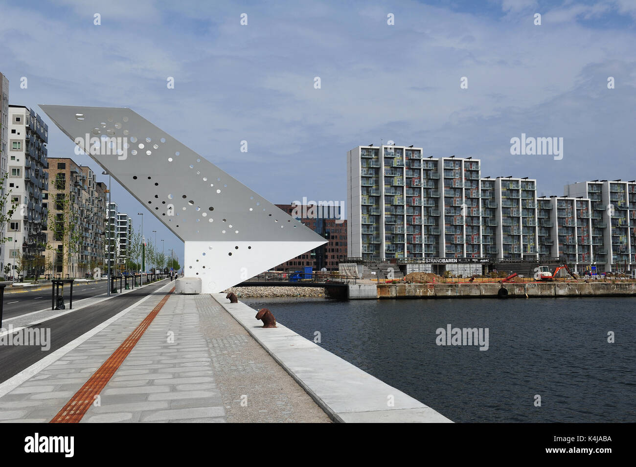La nuova torre di osservazione sull'acqua ad Aarhus in Danimarca. Foto Stock