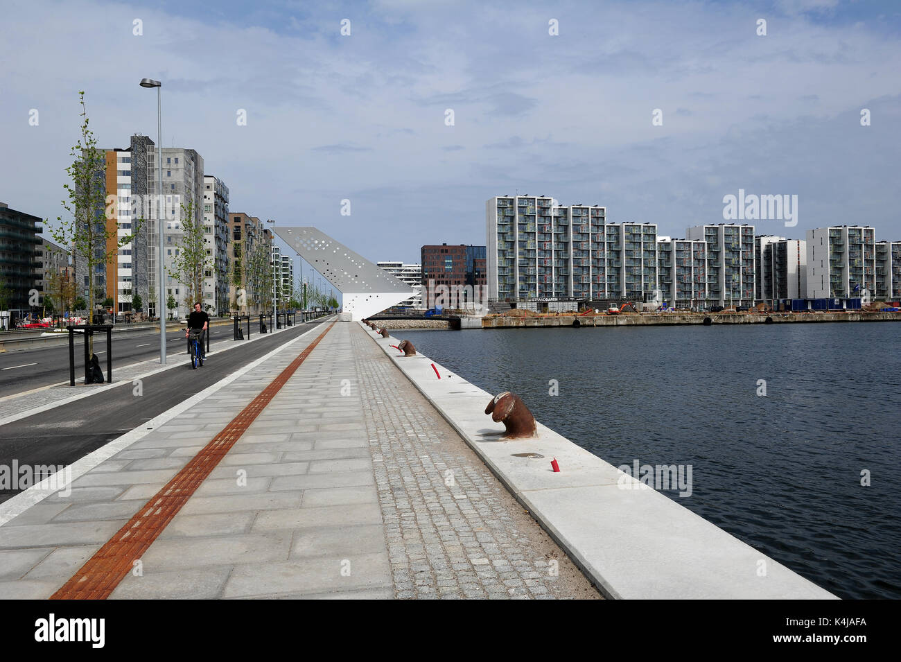 La nuova torre di osservazione sull'acqua ad Aarhus in Danimarca. Foto Stock