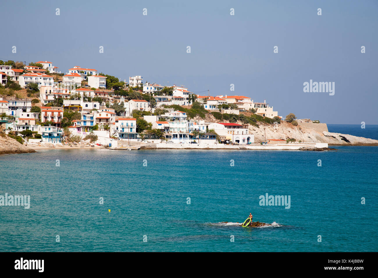 Armenistis village, ikaria isola del mar Egeo, in Grecia, in europa Foto Stock