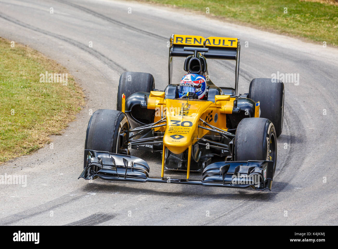 2016 Renault R.S.16 con autista Jolyon Palmer presso il 2017 Goodwood Festival of Speed, Sussex, Regno Unito. Foto Stock