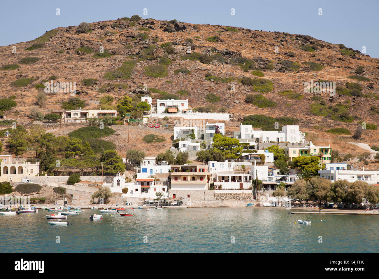 Kini bay e la spiaggia, Syros Island, CICLADI mar egeo, Grecia, Europa Foto Stock