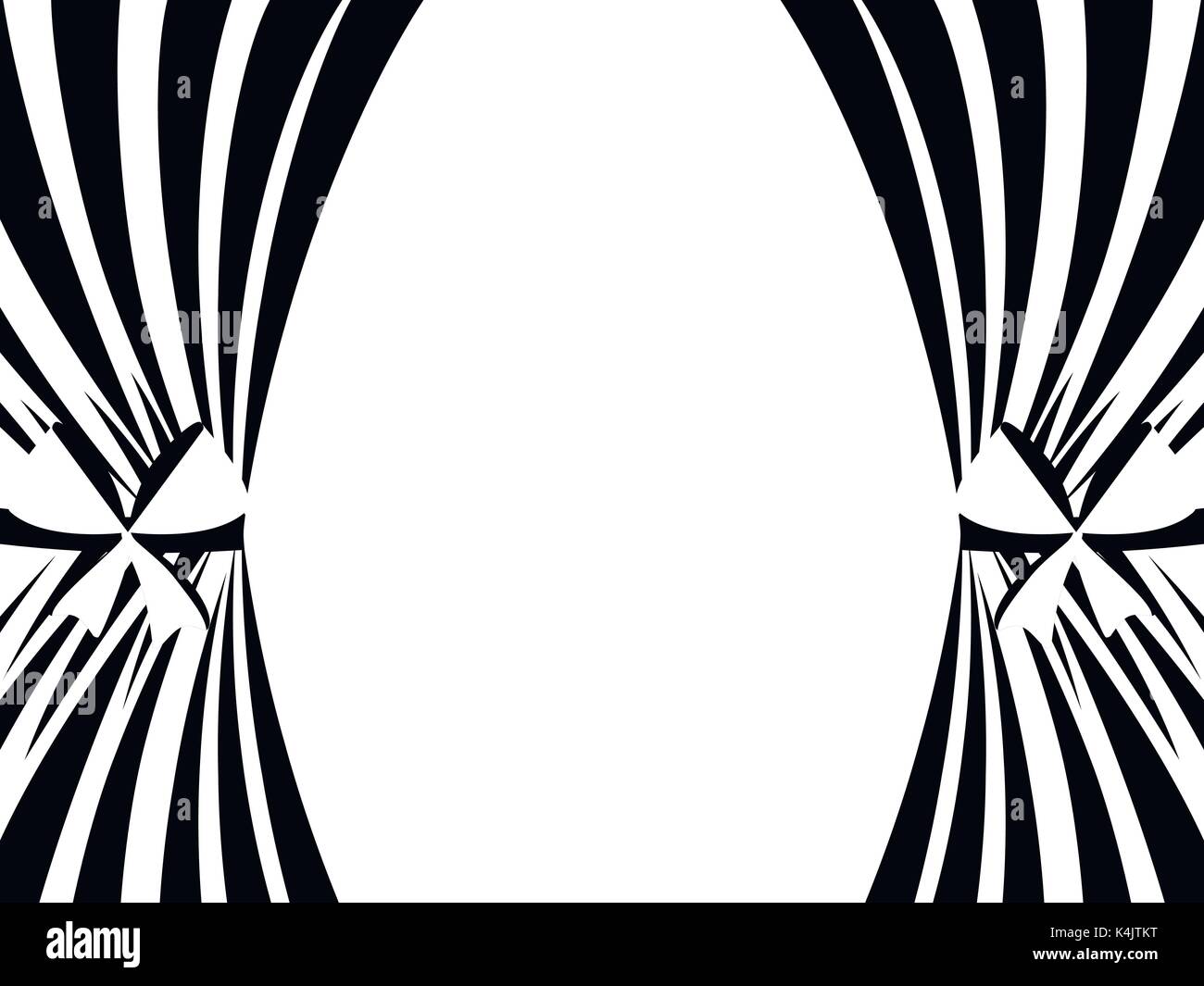 In bianco e nero tende su uno sfondo bianco. Illustrazione Vettoriale Illustrazione Vettoriale