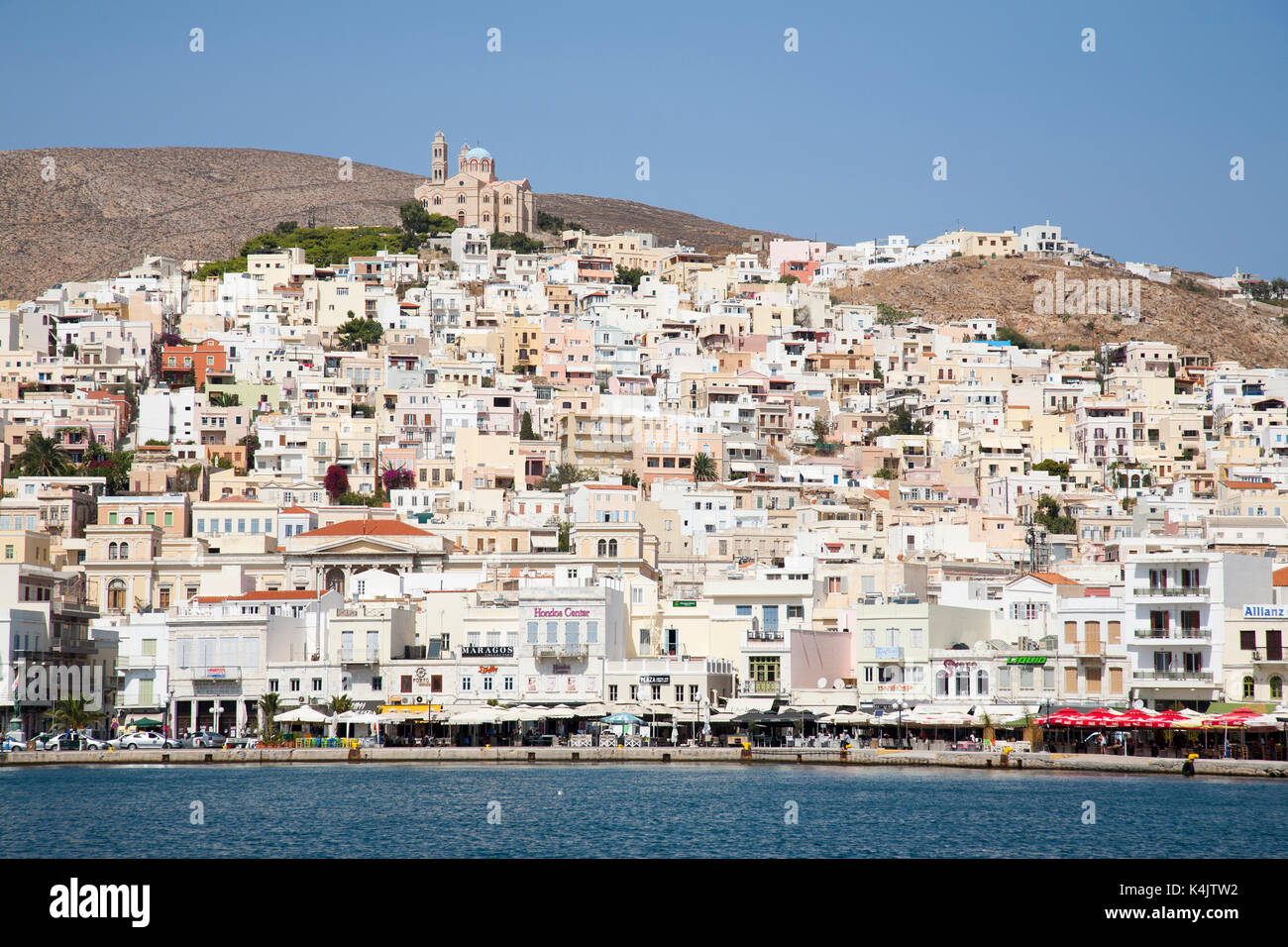 Hermoupolis, Syros Island, CICLADI mar egeo, Grecia, Europa Foto Stock