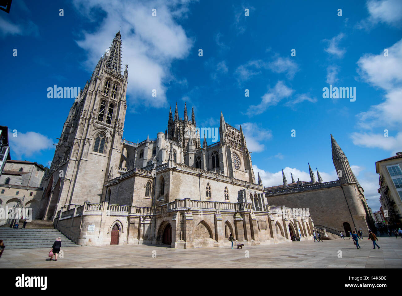 Burgos, Spagna. 6 Settembre, 2017. Giorno chiaro sulla Cattedrale di Sait Maria di Burgos il 6 settembre 2017 a Burgos, Spagna. ©David Gato/Alamy Live News Foto Stock