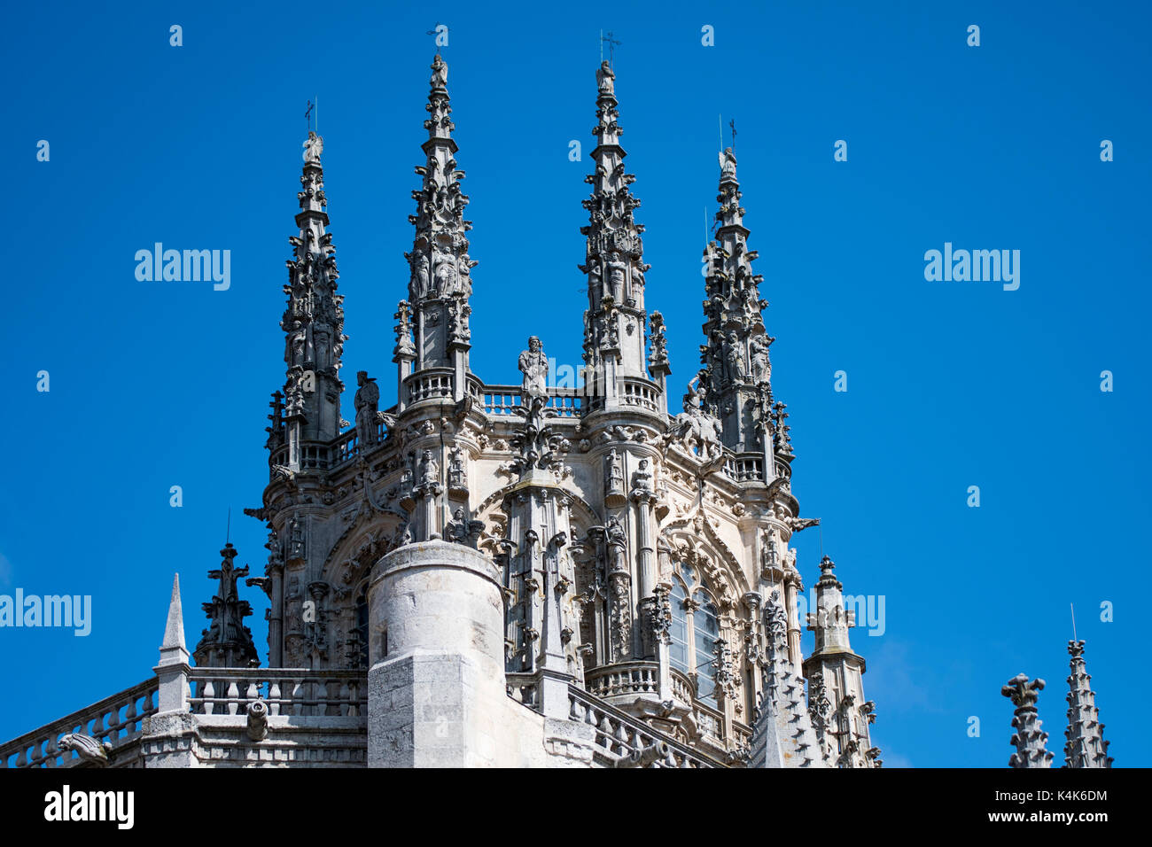 Burgos, Spagna. 6 Settembre, 2017. Giorno chiaro sulla Cattedrale di Sait Maria di Burgos il 6 settembre 2017 a Burgos, Spagna. ©David Gato/Alamy Live News Foto Stock