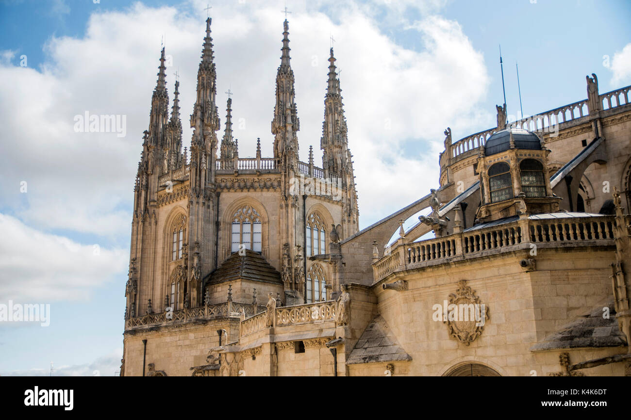 Burgos, Spagna. 6 Settembre, 2017. Giorno chiaro sulla Cattedrale di Sait Maria di Burgos il 6 settembre 2017 a Burgos, Spagna. ©David Gato/Alamy Live News Foto Stock