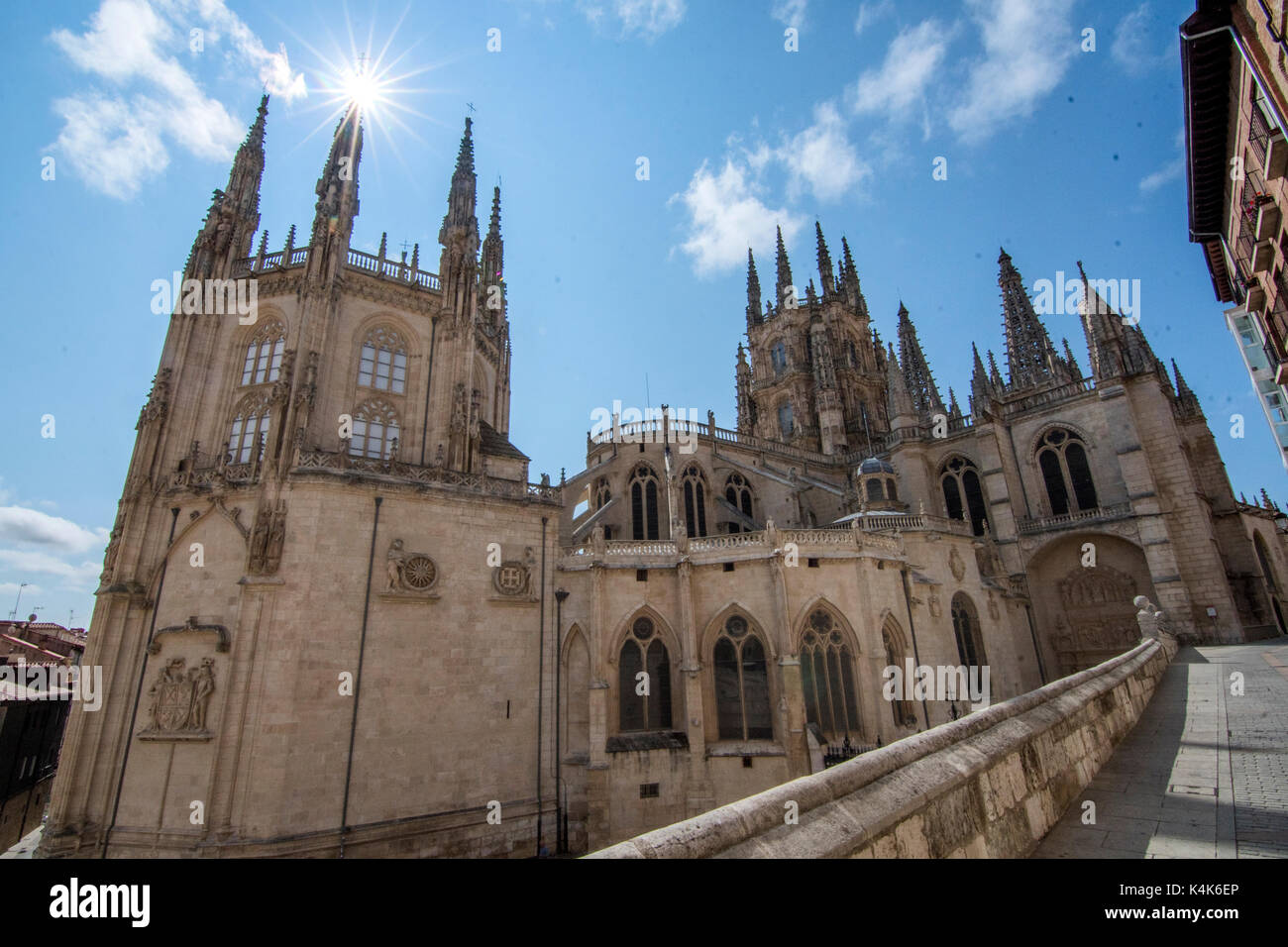 Burgos, Spagna. 6 Settembre, 2017. Giorno chiaro sulla Cattedrale di Sait Maria di Burgos il 6 settembre 2017 a Burgos, Spagna. ©David Gato/Alamy Live News Foto Stock