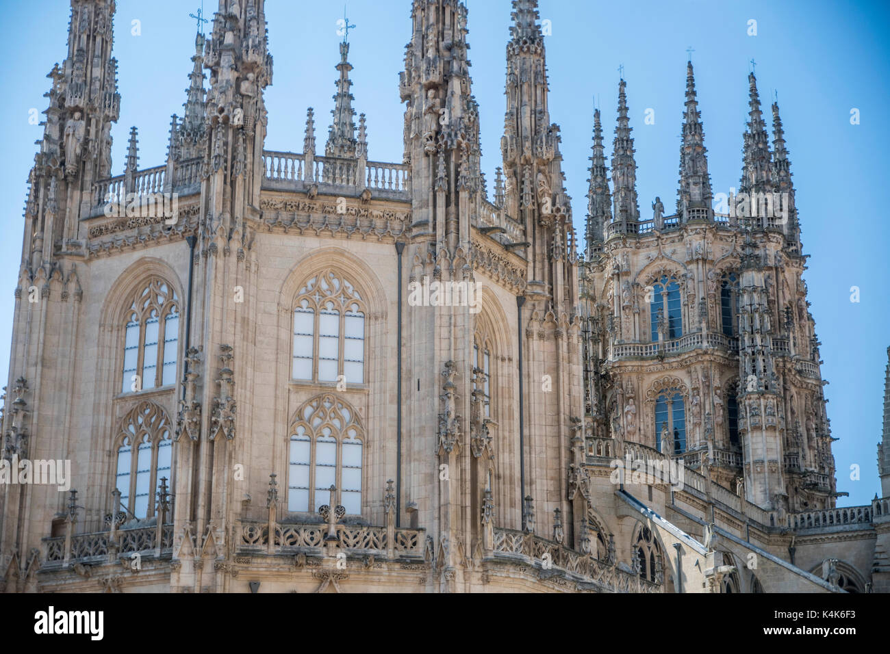 Burgos, Spagna. 6 Settembre, 2017. Giorno chiaro sulla Cattedrale di Sait Maria di Burgos il 6 settembre 2017 a Burgos, Spagna. ©David Gato/Alamy Live News Foto Stock