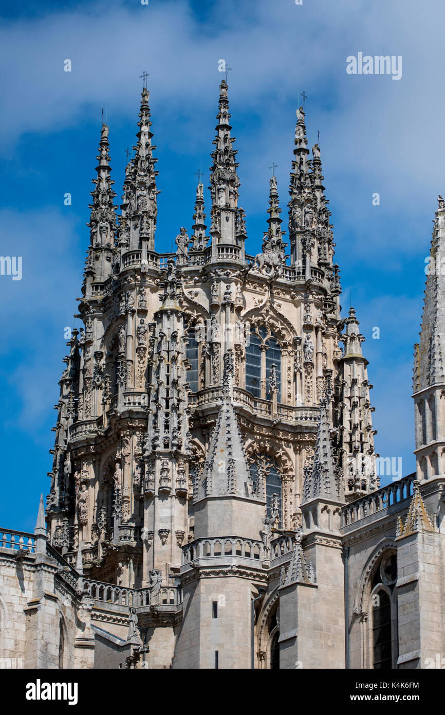 Burgos, Spagna. 6 Settembre, 2017. Giorno chiaro sulla Cattedrale di Sait Maria di Burgos il 6 settembre 2017 a Burgos, Spagna. ©David Gato/Alamy Live News Foto Stock