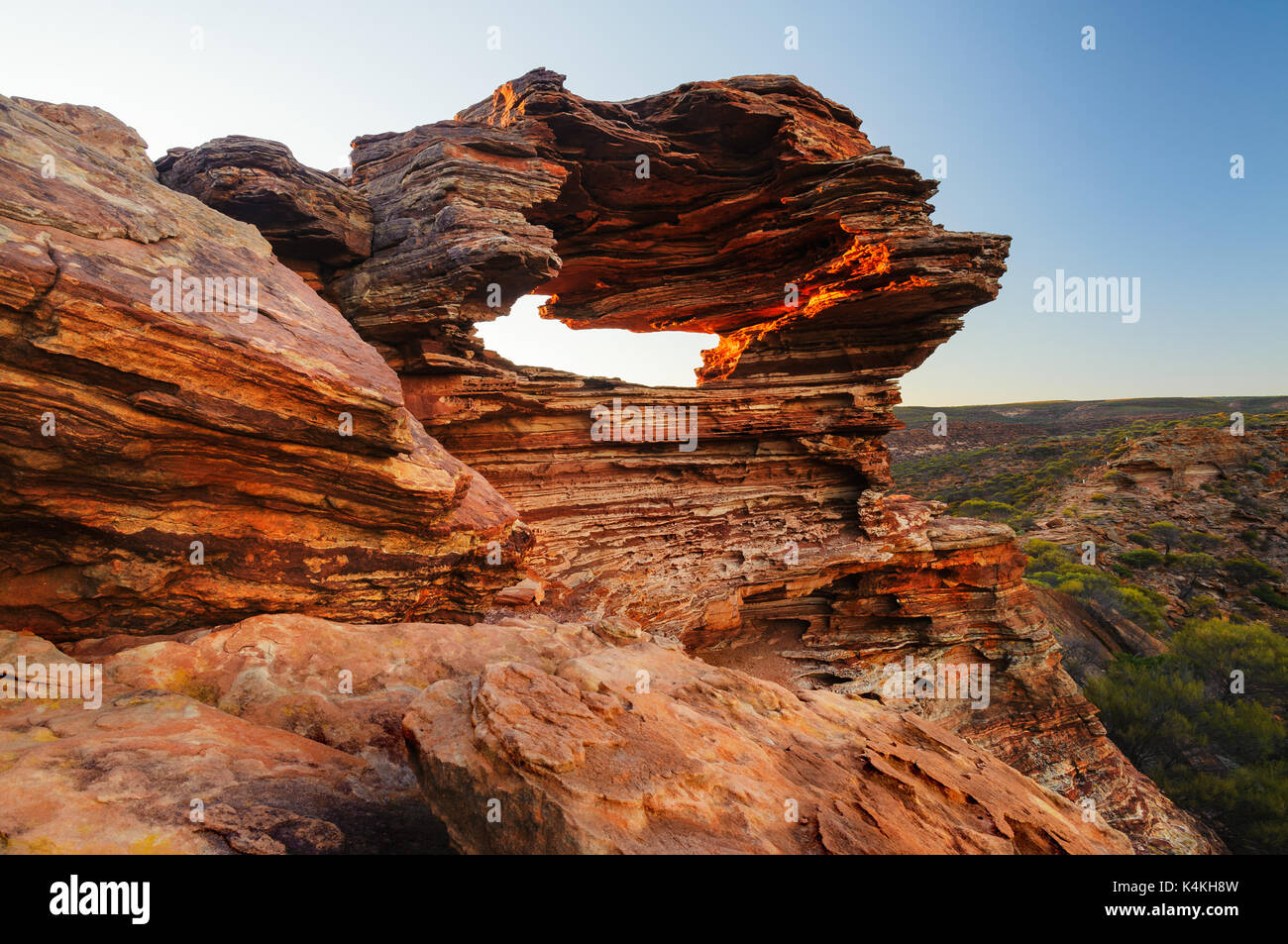 Nature famosa Finestra di Kalbarri National Park. Foto Stock
