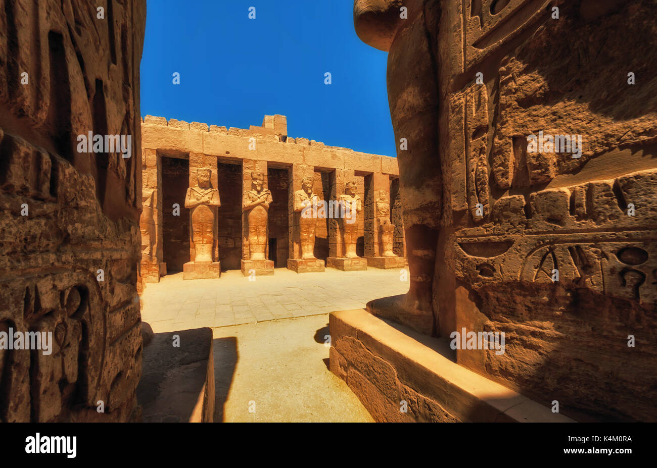 Tempio di Karnak, Sala delle Cariatidi. Luxor, Egitto Foto Stock