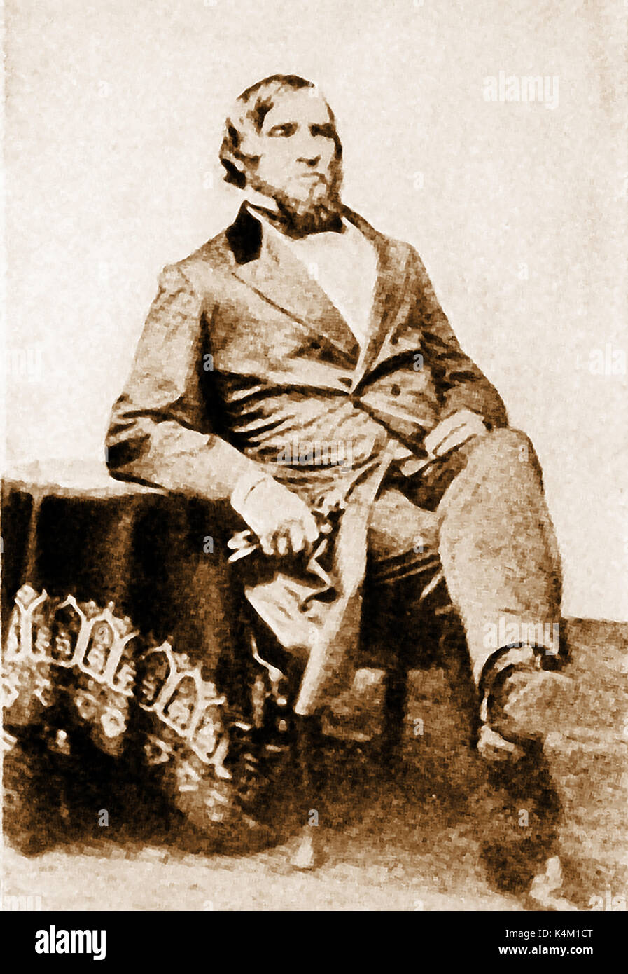 Ritratto di N.B. Palmer, clipper ship capitano che nel 1821 mentre a bordo della nave "Hero' è accreditato ufficialmente alla scoperta dell'Antartico Foto Stock